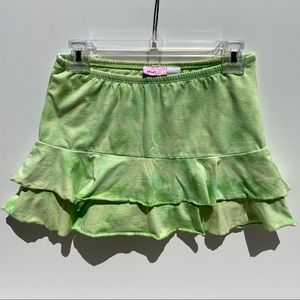 Green Dog | Y2K Vintage Tie Dye Ruffles Mini Skirt